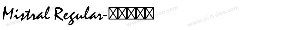Mistral Regular字体转换